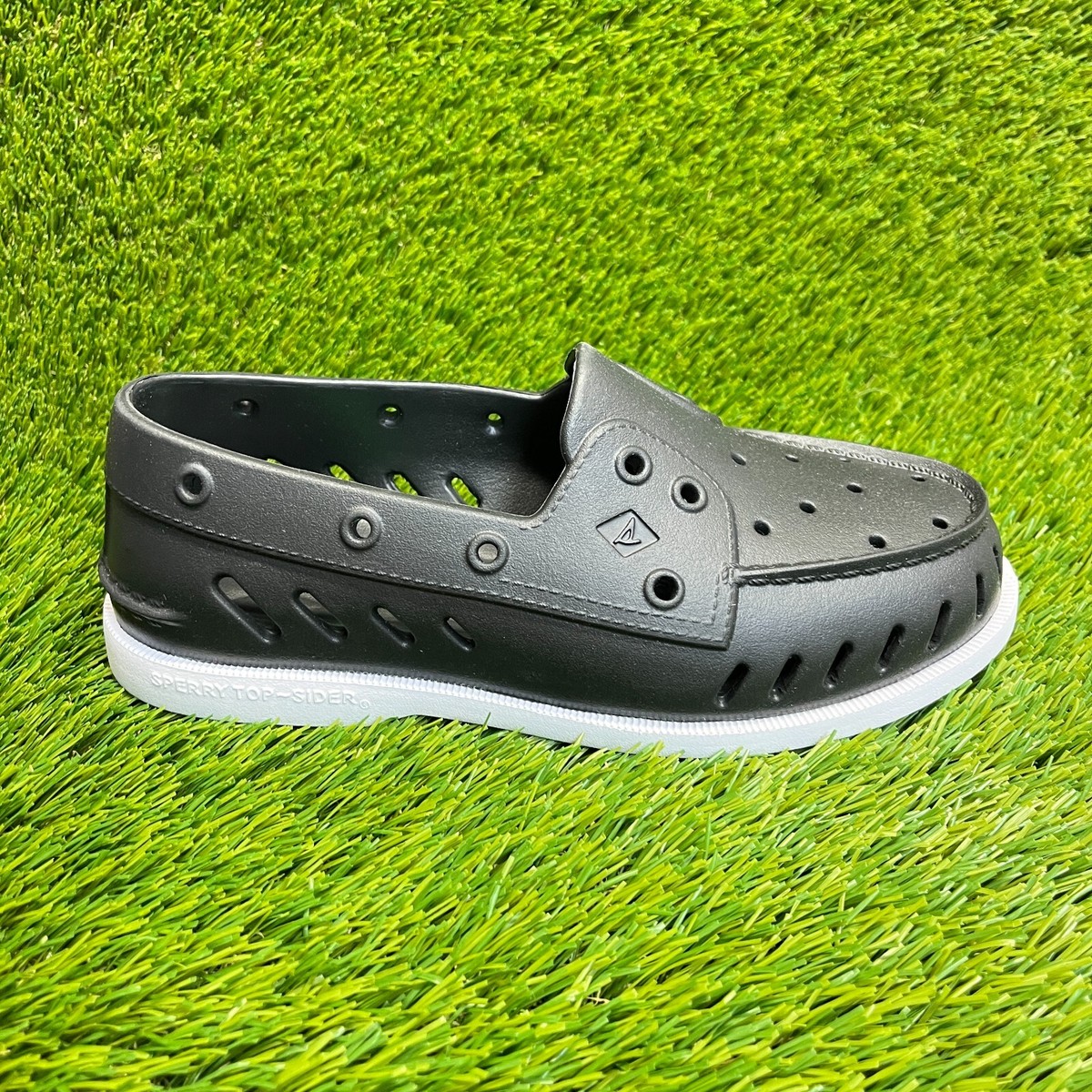 Sperry Men’s Like New Black Sz 10 Suede Slippers Gum Outsoles Surveyor 2 Eye Boat Shoes Black | Sperry main image 3