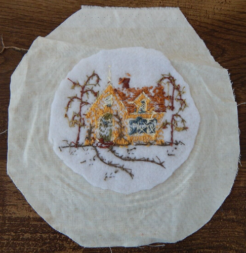 Embroidered COZY HOME on Fabric Ready for Hoop/Frame 9-10" Cottagecore - Picture 3 of 3