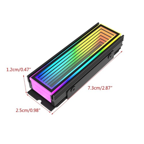 Efficient M.2 SSD Heatsink Heat Dissipation Cool 5V 3pin ARGB Radiator Effect - Afbeelding 8 van 10