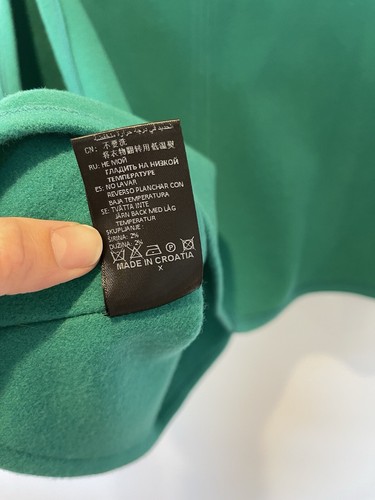 XD Xenia Design Women’s Teal Green Asymmetrical Wool Sleeveless Top Size L EUC - Bild 6 von 7