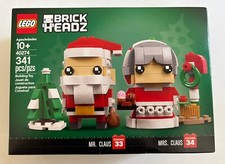 LEGO BRICK HEADZ 40274 Santa Claus & Mrs. Claus NEW SEALED RETIRED Christmas