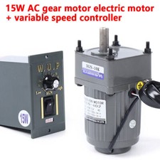 110V Electric Single Phase AC Gear Motor Variable Speed Controller 1:10 125 RPM