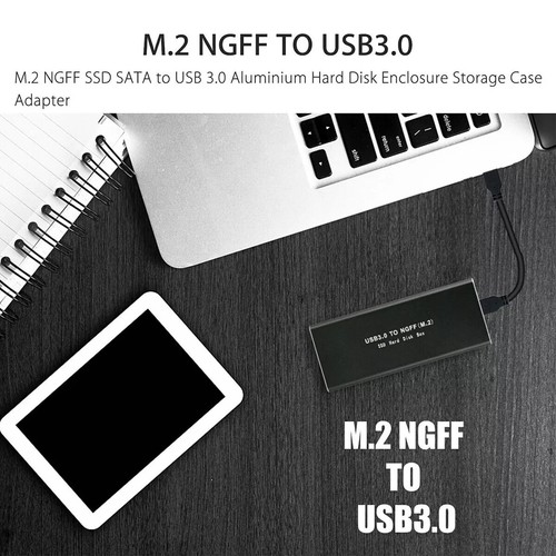 M.2 SATA SSD zu 3.0 USB externes SSD-Lesegerät Konverteradaptergehäuse - Bild 2 von 8