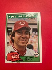 1981 TOPPS JOHNNY BENCH #600 HOF CINCINNATI REDS SUPERSTAR NICE ADDITION 