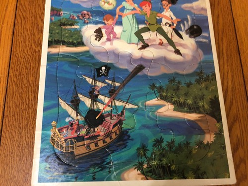 VINTAGE 1980s DISNEY GOLDEN PETER PAN FRAME TRAY PUZZLE #4165 USA MADE - Picture 3 of 3