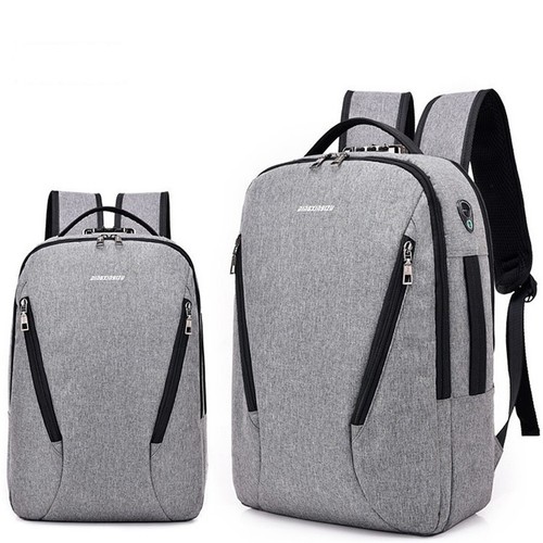 Anti-theft Backpack With Lock/USB Charge Port/USB Charge Cable Laptop Travel Bag - Picture 11 of 14