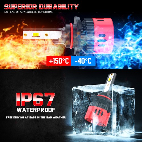 9005 9006 LED Headlight Bulbs Kit For Chevy C1500 2500 3500 Cab Pickup 1990-1998 - Bild 5 von 11
