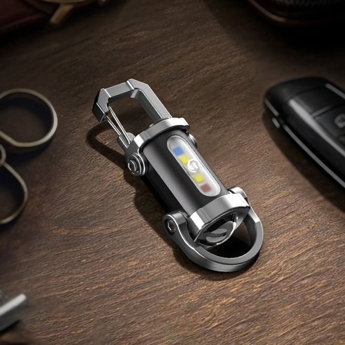 Portable Keychain Flashlights USB Rechargeable Work Light for Searching Hiking - Picture 7 of 11