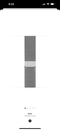Apple Watch Milanese Loop 44 mm (42/45/49) genuino OEM plateado usado - Imagen 5 de 9