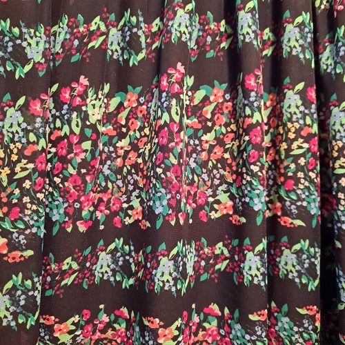 Rue 21 Button Up Ruffle Black Floral Blouse Shirt Sleeve Women's Top Size XL - Picture 3 of 9