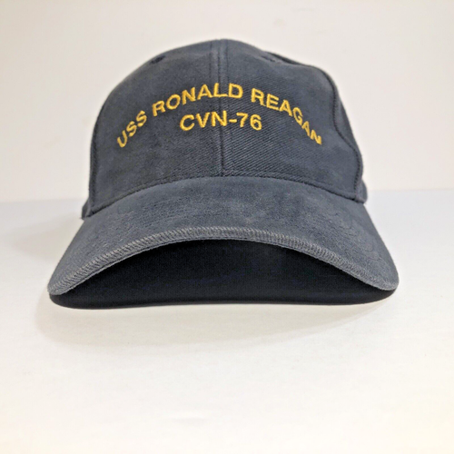 Gorra ajustable USS Ronald Reagan CVN-76 clásica ligeramente descolorida azul denim - Imagen 2 de 7