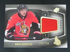 2011-12 SPx ROOKIE Jersey #164 David Rundblad Ottawa Senators RC 490 / 799 