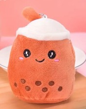 Adorable BOBA Tea PLUSH KEYCHAIN Plushie Mini Bubble Milk Tea Keychains Gift