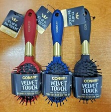 2 or 3 Pack: Conair Velvet Touch Detangling Travel Brush CHOOSE QTY/COLOR R8P2b