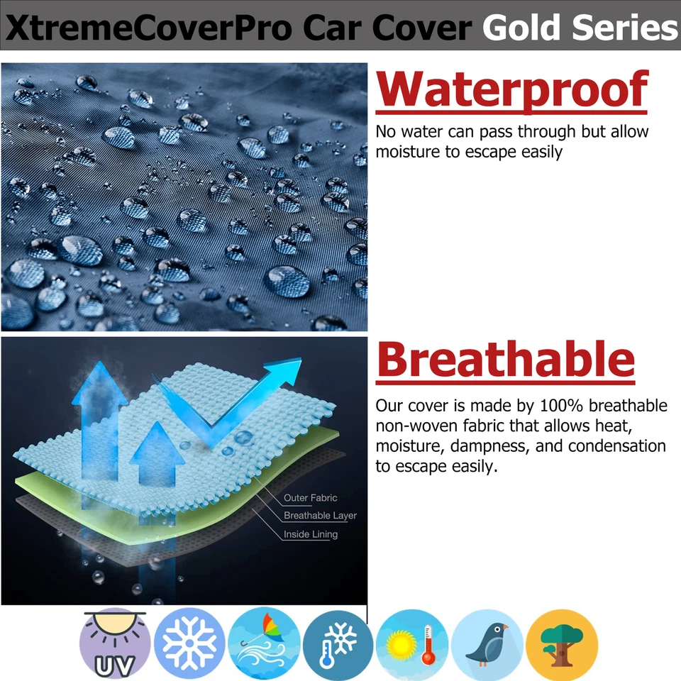 FUNDA COCHE IMPERMEABLE CON BOLSILLO ESPEJO GRIS para 2019 2020 2021 2022 2023 KIA FORTE Foto 2 de 4