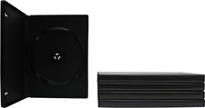 5 DVD Cases Standard Black Sturdy Single New Boxes Wrap Sleeve NEW DVBR14BKST