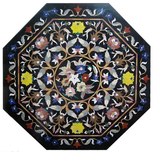 36" x 36" Pietra Dura Inlay art Handicraft Work Marble Center Table Top - 第 1/3 張圖片