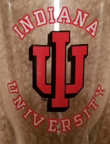 Indiana University Hoosiers Drinking Glass w/ IU Logo, 6" Height - Bild 2 von 2