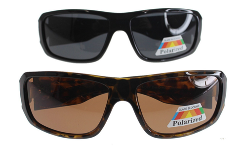 Mens Womens Polarised Sunglasses Black Tortoise Driving Fishing Wrap Around - Picture 2 of 15