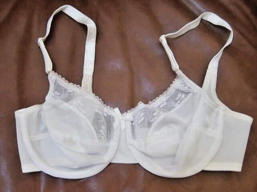 Never Worn Vintage Exquisite Form Full Coverage Underwire Unlined White Bra 34C - Picture 2 of 6