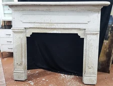 Ornate Art Deco Fireplace Mantel with Raised Panels 69" Wide by 55" Tall GA9632