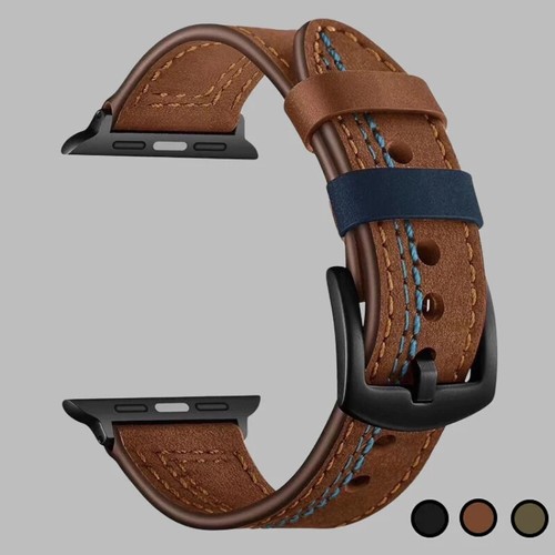 High Quality Genuine Leather Band Strap For Apple Watch Series 10 Ultra2 9 8 7 6 - 第 1/9 張圖片
