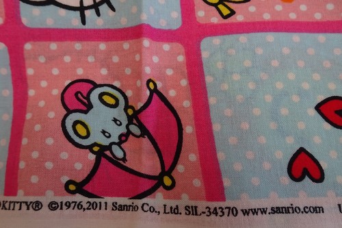 Cotton Fabric 1 yd x 42" Springs Creative HELLO KITTY RAIN OR SHINE PATCHES - Picture 5 of 7