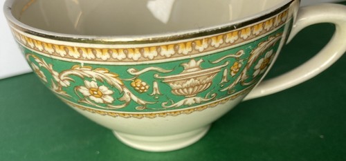 Vintage Wood And Sons Tasse Untertasse Teller Trio Grün Elfenbein Keramik - Bild 12 von 15