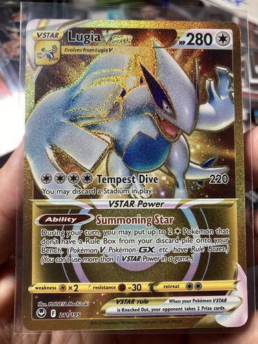 Pokémon TCG Lugia VSTAR Silver Tempest 211/195 Holo Secret Rare - Picture 1 of 2