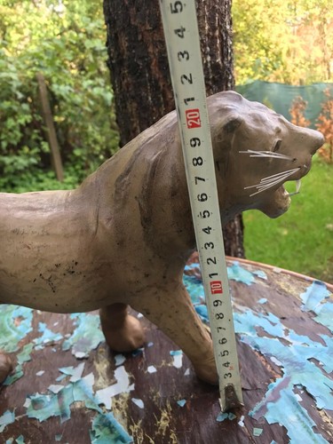Vintage Papier-mâché Lioness model - Picture 4 of 10