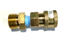M22 - 15mm Male 1/4 NPT Coupler Pressure Washer Adapter - Note: Uncommon Size 