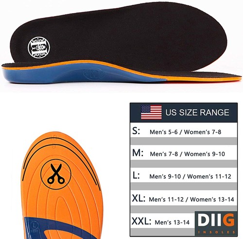 Memory Foam Shoes Insoles Arch Support Comfort Plain Relief Insert Fit for boot - Picture 4 of 6