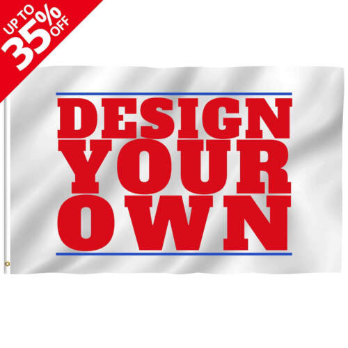 Anley benutzerdefinierte Flagge personalisierte Flaggen Banner - Drucken Sie Ihr eigenes Logo Bild Text - Bild 1 von 8