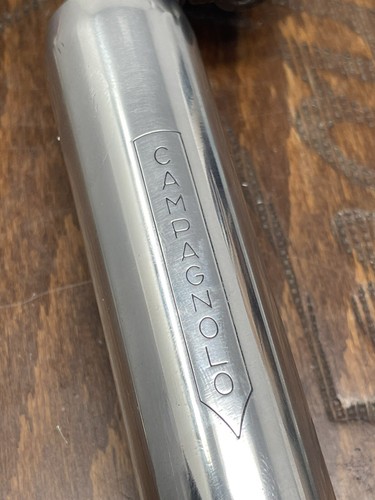 Poste de asiento plateado vintage Campagnolo Record última generación 27,2 mm 4 tu proyecto - Imagen 3 de 10