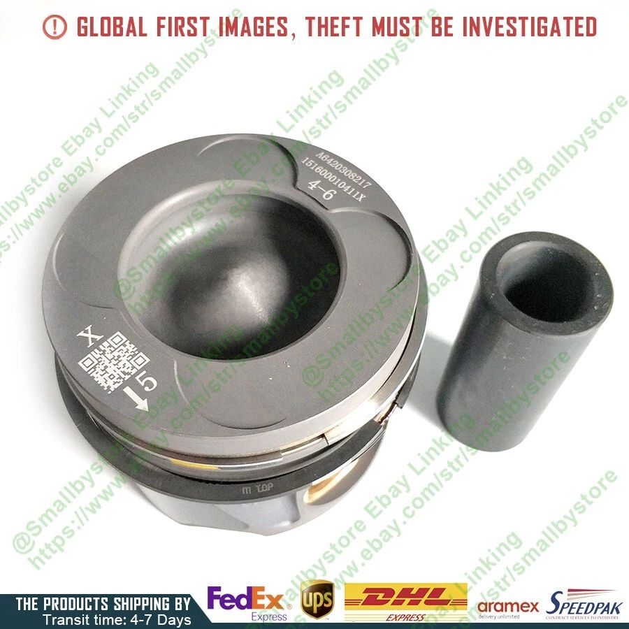 Pistón y anillo OM642 OM642.826 6 piezas Mercedes-Benz ML350 GL350 X166 3,0 TDI 83 mm STD Foto 4 de 4