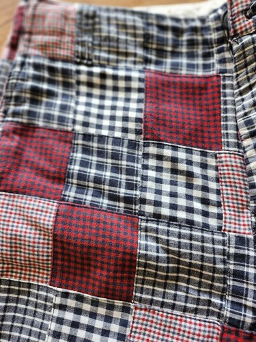 Gap Kids Boys 14 Cargo Red White & Blue Plaid Patch Shorts 4th of July Patriotic - Picture 2 of 2