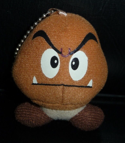 Nintendo Neu Super Mario Bros 2006 Mini GOOMBA Plüsch Schlüsselanhänger Maskottchen BANPRESTO