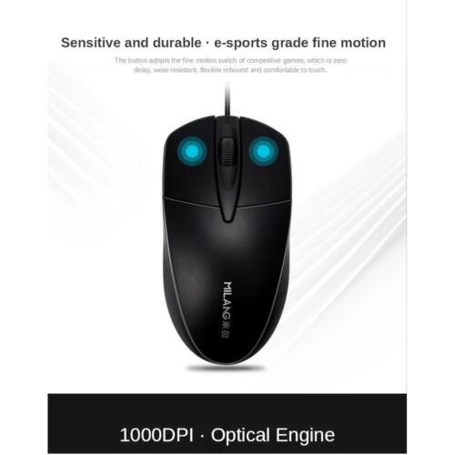 USB Wired Mouse Optical 1200 DPI Gaming Mice For Laptop Notebook PC UKSY H6Y6 - Picture 3 of 11