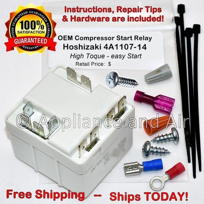 Hoshizaki 4A1107-14 Start Relay Potential Ge# 3ARR3C6U5 Free same Day Shipping!