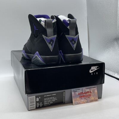Size 8.5 - Air Jordan 7 Retro PE Ray Allen Purple Grey Black Size 8.5 - Air Jordan 7 Retro PE Ray Allen Purple Grey Black