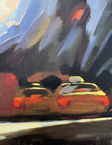 Vecchio dipinto a olio originale impressionismo, firmato Leonid Afremov, 51,0 x 41,0 cm - Foto 12 di 16