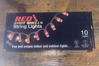 Red Shotgun Shells String Lights Christmas 10 LED Lights 12 ft USB Plug-in Opt