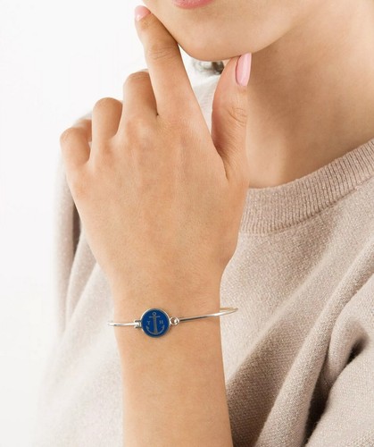 Tom Hope Sapphire Blue Armband Armreif Metall Anker Blau Größe S 18 cm TM0300 - Bild 4 von 5