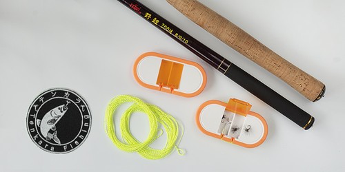 4 Tenkara line management system Oval winding spool Fly box + 1 iron-on patch - Picture 8 of 8