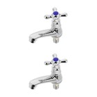  Set of 2 Ausgussbecken Armatur Waschtisch Waschbeckenhahn Badezimmerhahn