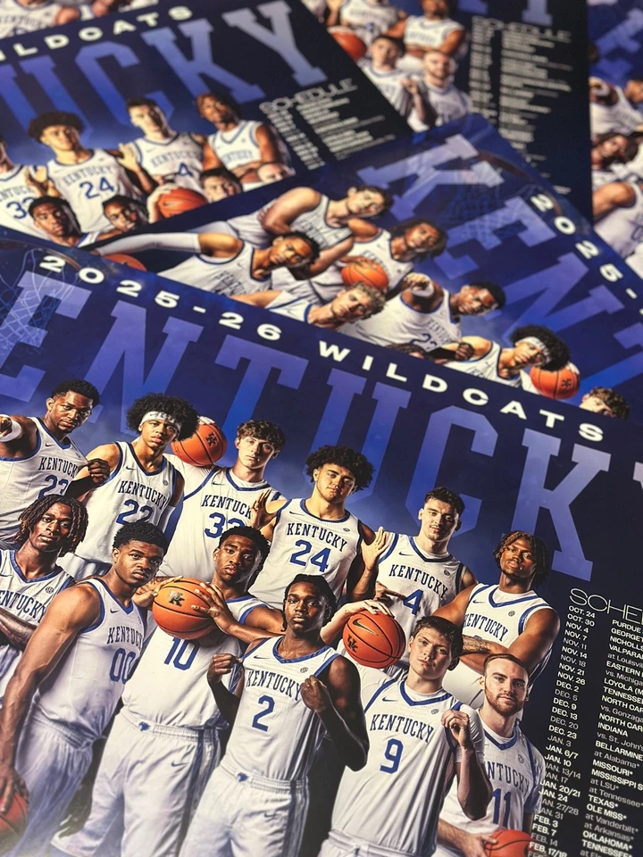Póster de calendario de baloncesto para hombre University of Kentucky Wildcats 2025-26 Foto 2 de 2
