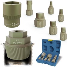 1.5" Tub Drain Extractor, 8PCS Pipe Nipple Extractors Set with 1-Inch Socket, Re