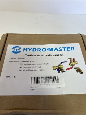 #ad #ad HYDRO MASTER Tankless Water Heater Service Valve Kit with Pressure Relief Valve $42.75