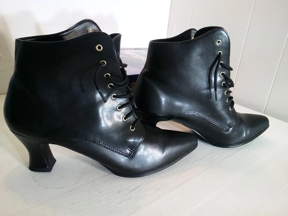 Botas victorianas con cordones FUNTASMA para mujer talla 10M NUEVAS negras Foto 3 de 4