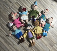 Vintage Lot of 8 Rugrats Plush Dolls Cartoon TV